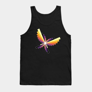 Flame Butterfly | Flying Wings Bar Charts Black Tank Top